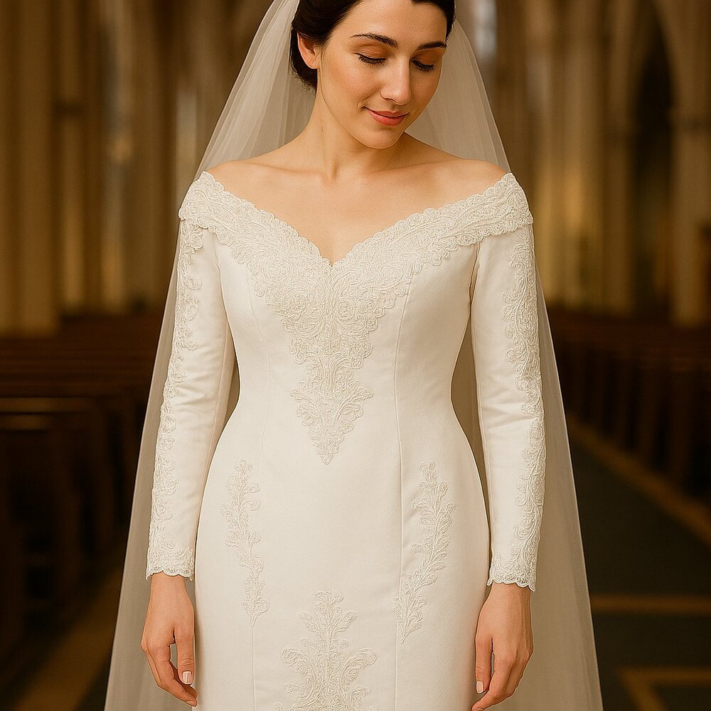 The Vintage Bride with detachable Train